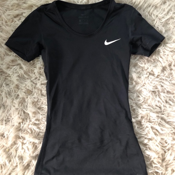 Nike Tops - black nike athletic material tee shirt